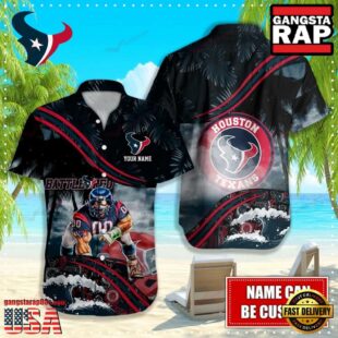 Custom Name Houston Texans NFL Mascot Hawaiian Shirt