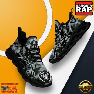 Custom Name Las Vegas Raiders NFL Sport Team Clunky Max Soul Shoes