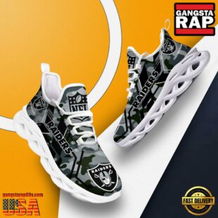 Custom Name Las Vegas Raiders NFL Sport Team Clunky Max Soul Shoes