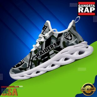 Custom Name Las Vegas Raiders NFL Sport Team Clunky Max Soul Shoes