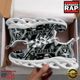 Custom Name Las Vegas Raiders NFL Sport Team Clunky Max Soul Shoes