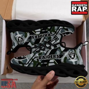 Custom Name Las Vegas Raiders NFL Sport Team Clunky Max Soul Shoes