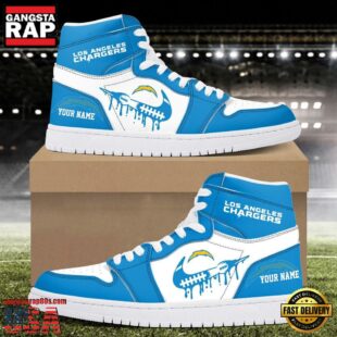 Custom Name Los Angeles Chargers Air Jordan 1 Shoes