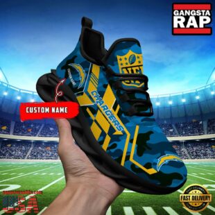 Custom Name Los Angeles Chargers NFL Sport Team Clunky Max Soul Shoes For Fans