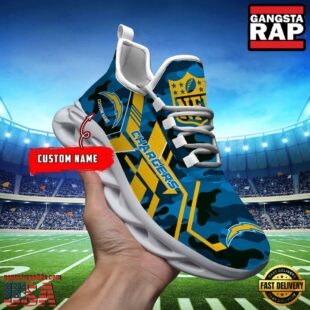 Custom Name Los Angeles Chargers NFL Sport Team Clunky Max Soul Shoes For Fans