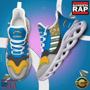 Custom Name Los Angeles Chargers NFL Sport Team Clunky Max Soul Shoes