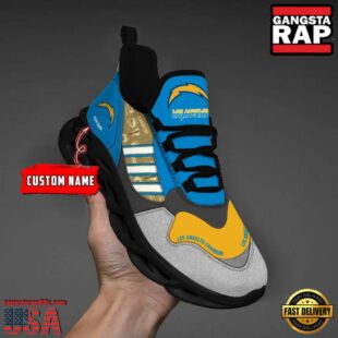 Custom Name Los Angeles Chargers NFL Sport Team Clunky Max Soul Shoes