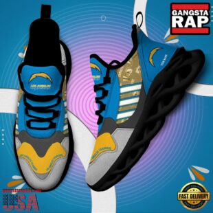 Custom Name Los Angeles Chargers NFL Sport Team Clunky Max Soul Shoes