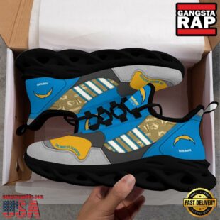 Custom Name Los Angeles Chargers NFL Sport Team Clunky Max Soul Shoes