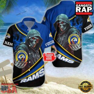 Custom Name Los Angeles Rams NFL Hawaiian Shirt