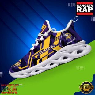 Custom Name Minnesota Vikings NFL Sport Team Clunky Max Soul Shoes