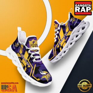 Custom Name Minnesota Vikings NFL Sport Team Clunky Max Soul Shoes