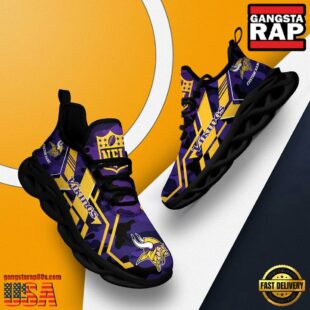 Custom Name Minnesota Vikings NFL Sport Team Clunky Max Soul Shoes