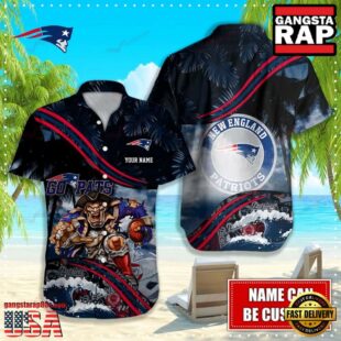 Custom Name New England Patriots NFL Mascot Hawaiian Shirt