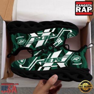 Custom Name New York Jets NFL Sport Team Clunky Max Soul Shoes