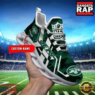 Custom Name New York Jets NFL Sport Team Clunky Max Soul Shoes