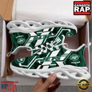 Custom Name New York Jets NFL Sport Team Clunky Max Soul Shoes