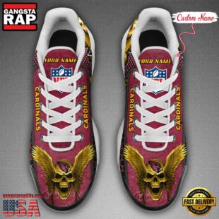 Custom Name NFL Arizona Cardinals Skull Air Max Plus Shoes