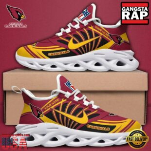 Custom Name NFL Arizona Cardinals Team Logo Max Soul Shoes