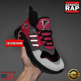 Custom Name NFL Atlanta Falcons Clunky Sport Max Soul Shoes