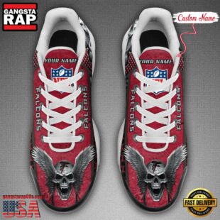 Custom Name NFL Atlanta Falcons Skull Air Max Plus Shoes