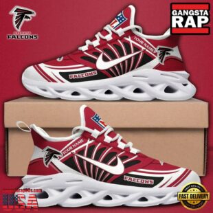 Custom Name NFL Atlanta Falcons Team Logo Max Soul Shoes