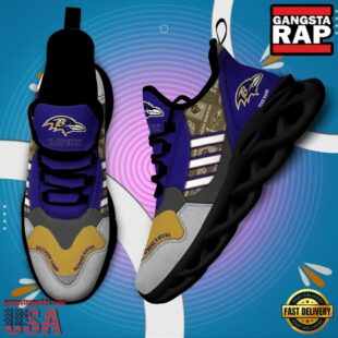 Custom Name NFL Baltimore Ravens Clunky Sport Max Soul Shoes