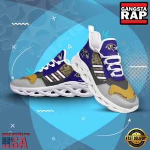 Custom Name NFL Baltimore Ravens Clunky Sport Max Soul Shoes