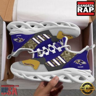 Custom Name NFL Baltimore Ravens Clunky Sport Max Soul Shoes