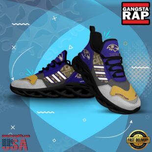 Custom Name NFL Baltimore Ravens Clunky Sport Max Soul Shoes