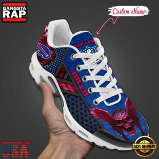 Custom Name NFL Buffalo Bills Skull Air Max Plus Shoes