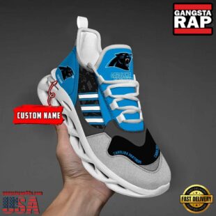 Custom Name NFL Carolina Panthers Clunky Sport Max Soul Shoes