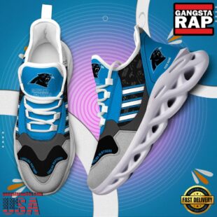 Custom Name NFL Carolina Panthers Clunky Sport Max Soul Shoes