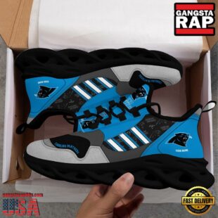 Custom Name NFL Carolina Panthers Clunky Sport Max Soul Shoes