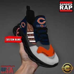 Custom Name NFL Chicago Bears Clunky Sport Max Soul Shoes