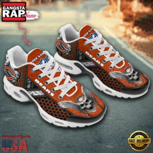 Custom Name NFL Chicago Bears Skull Air Max Plus Shoes