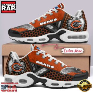 Custom Name NFL Chicago Bears Skull Air Max Plus Shoes