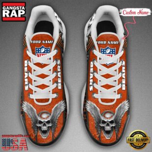 Custom Name NFL Chicago Bears Skull Air Max Plus Shoes