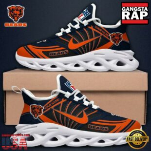 Custom Name NFL Chicago Bears Team Logo Max Soul Shoes