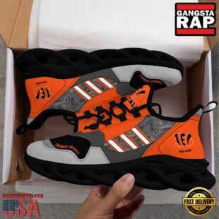 Custom Name NFL Cincinnati Bengals Clunky Sport Max Soul Shoes