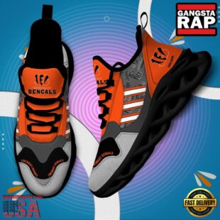 Custom Name NFL Cincinnati Bengals Clunky Sport Max Soul Shoes