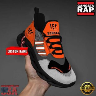 Custom Name NFL Cincinnati Bengals Clunky Sport Max Soul Shoes