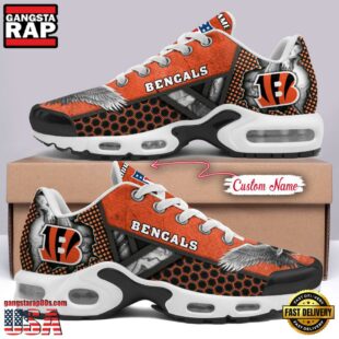 Custom Name NFL Cincinnati Bengals Skull Air Max Plus Shoes