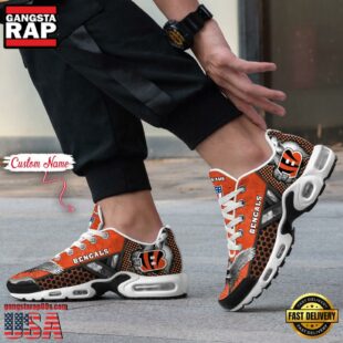 Custom Name NFL Cincinnati Bengals Skull Air Max Plus Shoes