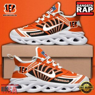 Custom Name NFL Cincinnati Bengals Team Logo Max Soul Shoes