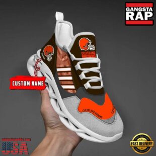 Custom Name NFL Cleveland Browns Clunky Sport Max Soul Shoes