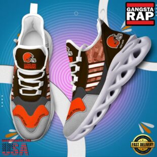 Custom Name NFL Cleveland Browns Clunky Sport Max Soul Shoes