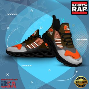 Custom Name NFL Cleveland Browns Clunky Sport Max Soul Shoes