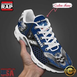 Custom Name NFL Dallas Cowboys Skull Air Max Plus Shoes