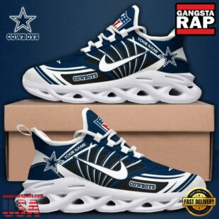 Custom Name NFL Dallas Cowboys Team Logo Max Soul Shoes